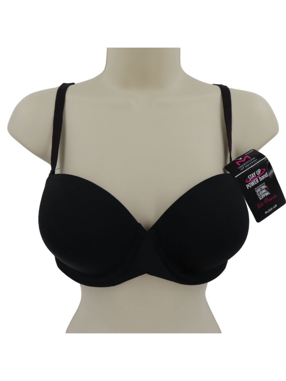 Maidenform 36C Bra SE6990 Black Self Expressions Removable Straps Strapless NEW